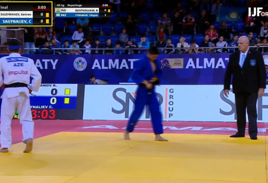 Le judoka azerbaïdjanais Kamran Suleymanov en finale à Almaty