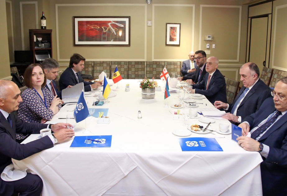Elmar Mammadyarov participa en la reunión de los Ministros de Asuntos Exteriores del Grupo GUAM