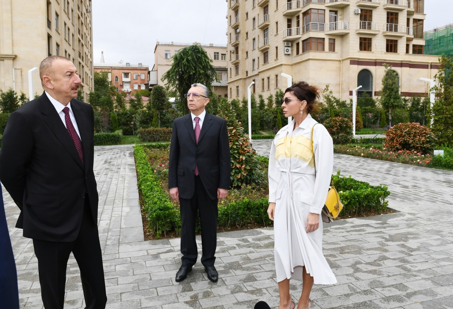 Paytaxtın 28 May, Dilarə Əliyeva və Fikrət Əmirov küçələrinin kəsişməsində yeni park istifadəyə verilib YENİLƏNİB VİDEO