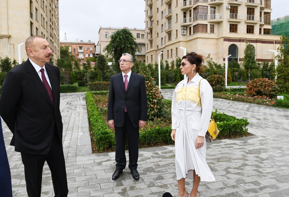 New park inaugurated at intersection of 28 May, Dilara Aliyeva and Fikrat Amirov streets in Baku VIDEO