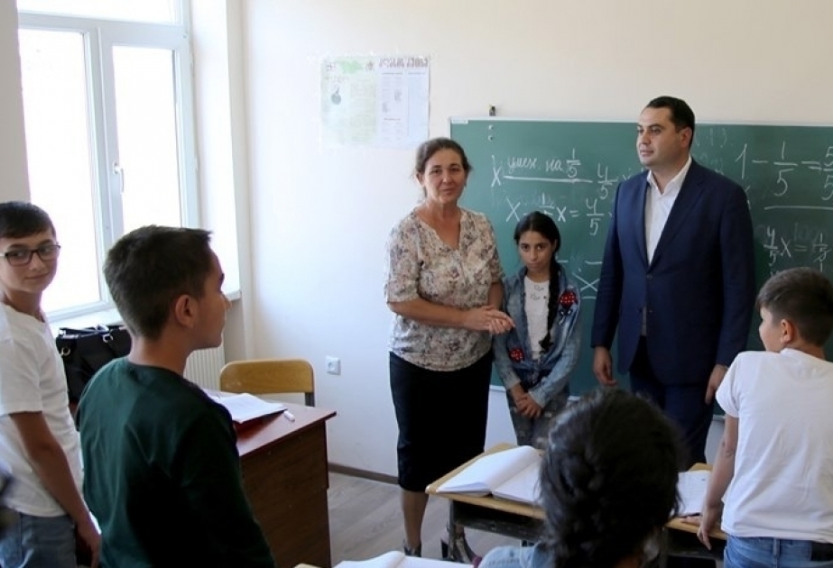 В Марнеульском районе сдана в эксплуатацию после ремонта еще одна азербайджанская школа