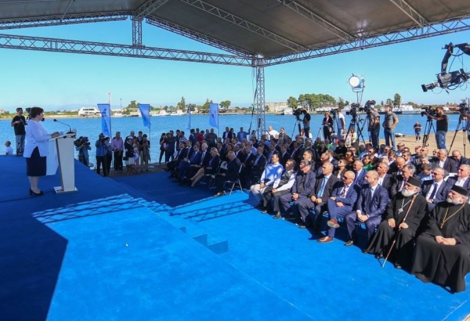Gürcüstanın Poti şəhərində yeni limanın inşasına başlanılıb