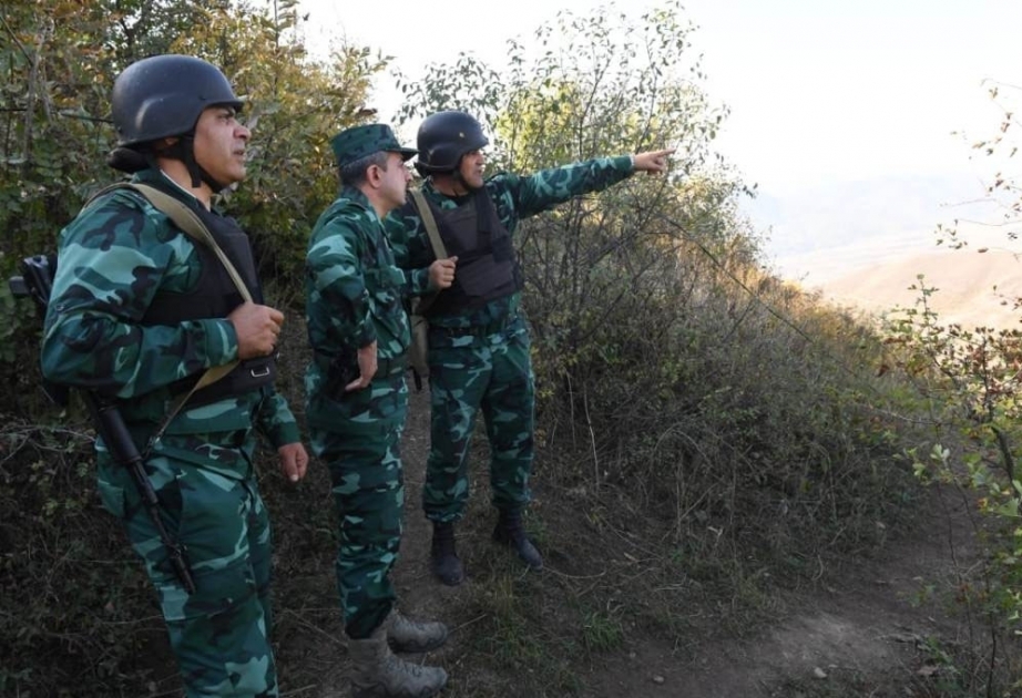 El Jefe del Servicio de Fronteras Estatales verificó el servicio y las actividades de combate en la frontera estatal con Armenia