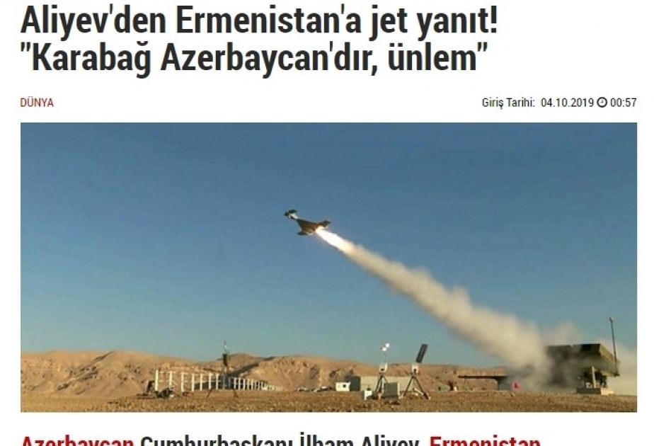 Ведущие СМИ Турции отвели широкое место сочинскому заявлению Президента Ильхама Алиева