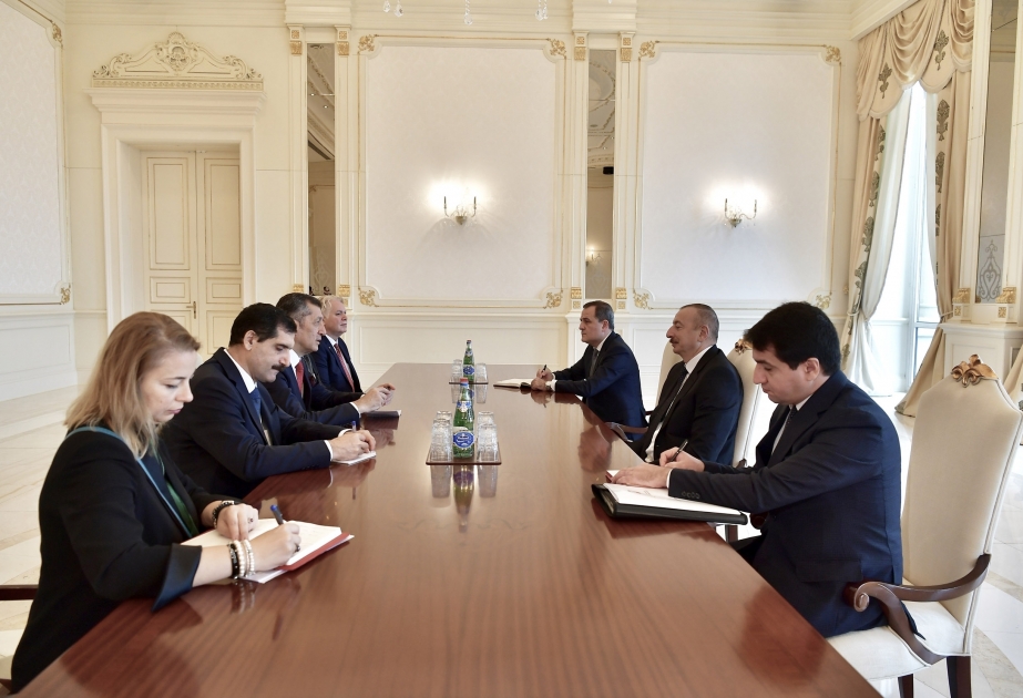 Presidente Ilham Aliyev ha recibido a una delegación encabezada por el ministro de Educación de Turquía