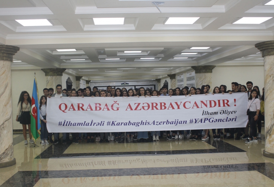 BSU-da fləşmob: Qarabağ Azərbaycandır!