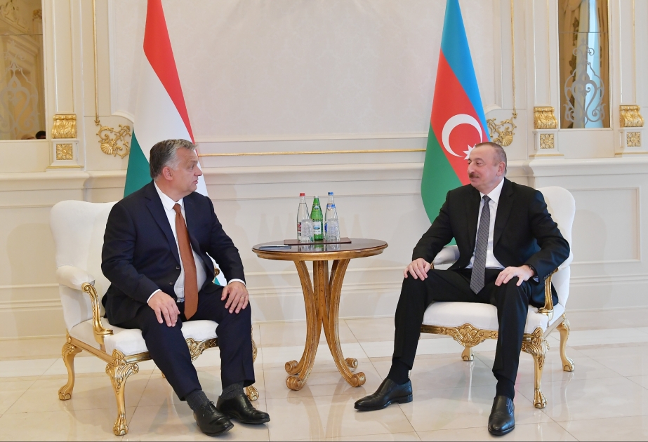 Azərbaycan Prezidenti İlham Əliyev Macarıstanın Baş Naziri Viktor Orban ilə görüşüb YENİLƏNİB VİDEO