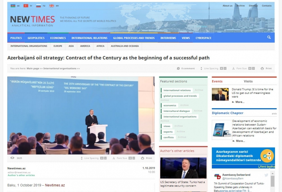 Azerbaijan`s oil strategy: Contract of the Century as the beginning of a successful path