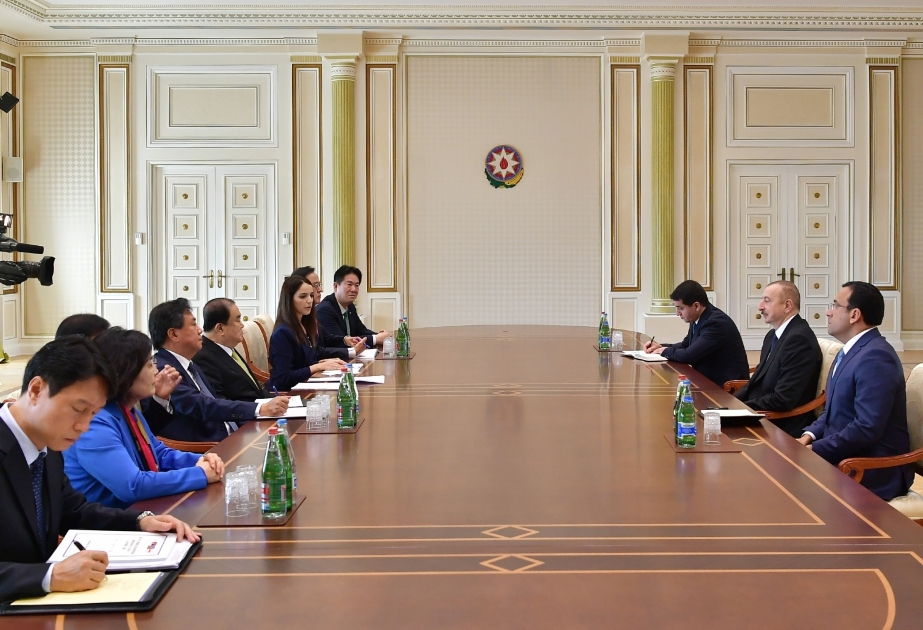 President Ilham Aliyev received delegation led by Speaker of Republic of Korea National Assembly VIDEO