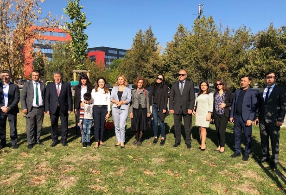 Azərbaycanın diplomatik xidmət orqanlarının 100 illik yubileyi ilə əlaqədar Sofiyada ağacəkmə mərasimi keçirilib