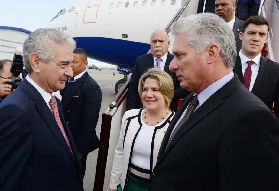 Le président cubain Miguel Diaz-Canel est en visite en Azerbaïdjan