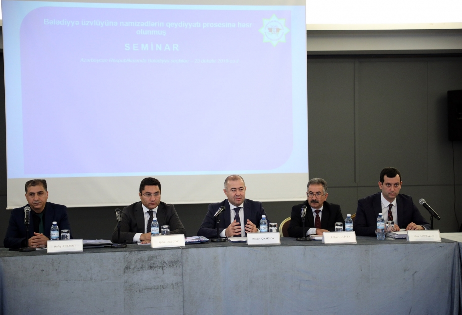 Mərkəzi Seçki Komissiyası bələdiyyə üzvlüyünə namizədlərin qeydiyyatı prosedurlarına həsr olunan seminarlara başlayıb