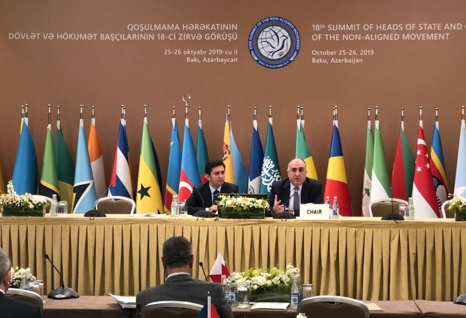 Qoşulmama Hərəkatının XVIII Zirvə Görüşü çərçivəsində nazirlərin hazırlıq toplantısı başa çatıb