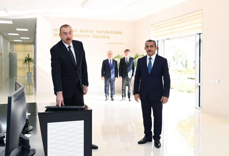 President Ilham Aliyev attended ceremony to launch water supply and sewage systems in Gabala VIDEO