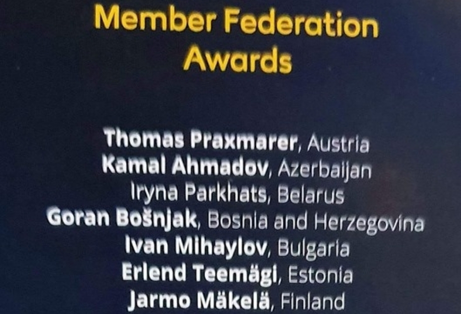 Azərbaycan Atletika Federasiyasının icraçı direktoruna “Member Federation Award” mükafatı verilib