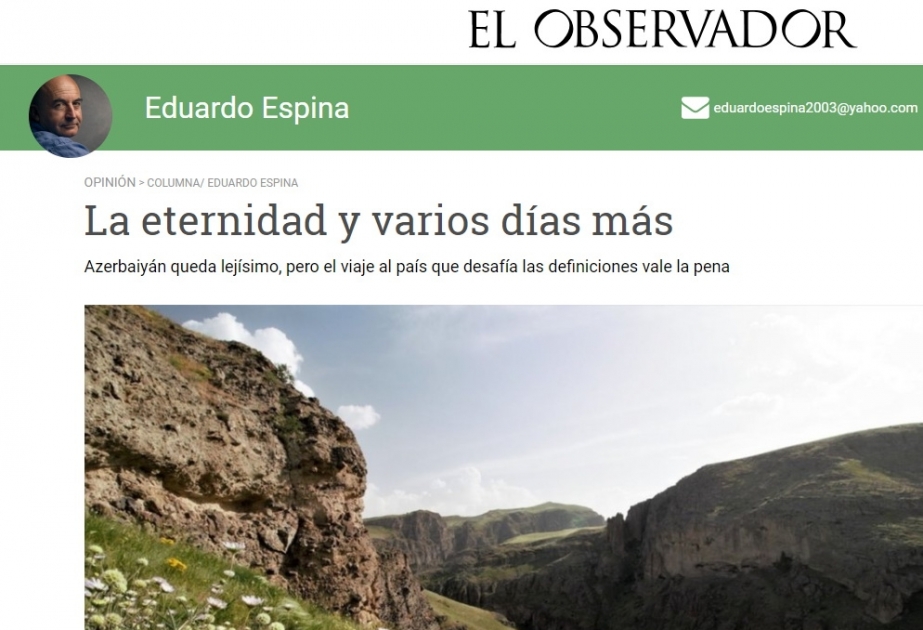 Eduardo Espina: “Si Montevideo es la puerta de entrada a un mundo retro cuyo encanto radica en su blindaje al presente, Bakú es el atajo al primer mundo que vendrá”