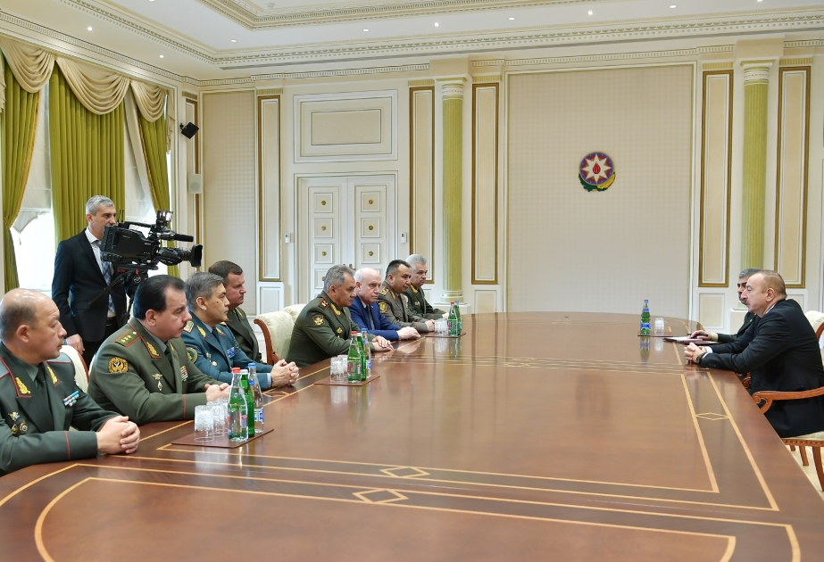 Президент Ильхам Алиев принял участников заседания Совета министров обороны СНГ  ОБНОВЛЕНО ВИДЕО