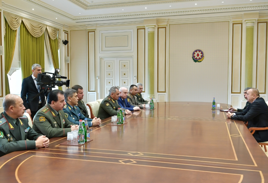 President Ilham Aliyev received participants of CIS Council of Defense Ministers meeting VIDEO