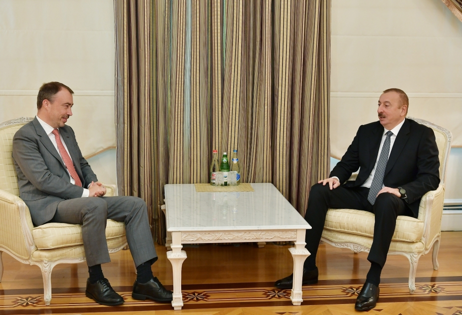 Präsident Ilham Aliyev empfängt EU-Delegation um Sonderbeauftragten VIDEO
