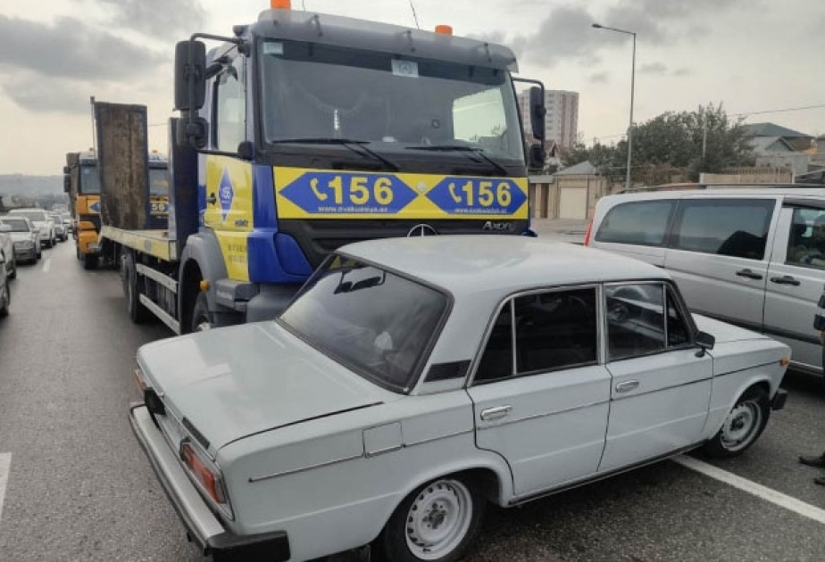 Авария на автостраде Баку-Сумгайыт стала причиной серьезного затора