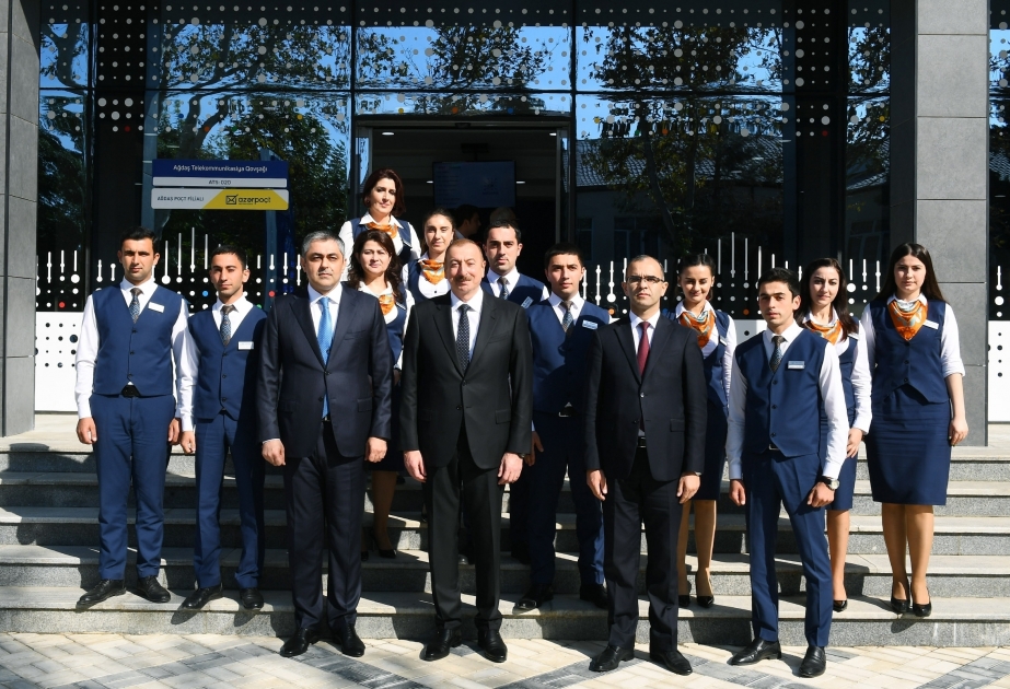 阿格达什区电信枢纽中心"Shabaka"服务中心揭牌仪式