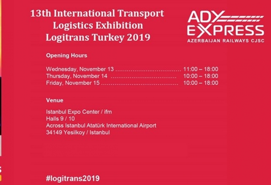 “ADY Express” İstanbulda “Logitrans Turkey 2019” sərgisində iştirak edəcək