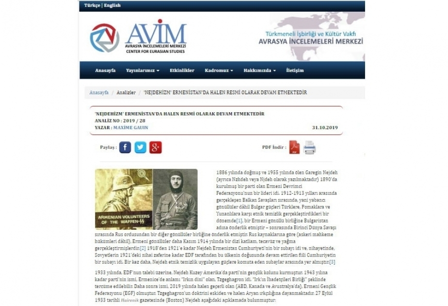 Известный французский историк осуждает Армению в сохранении идей фашизма