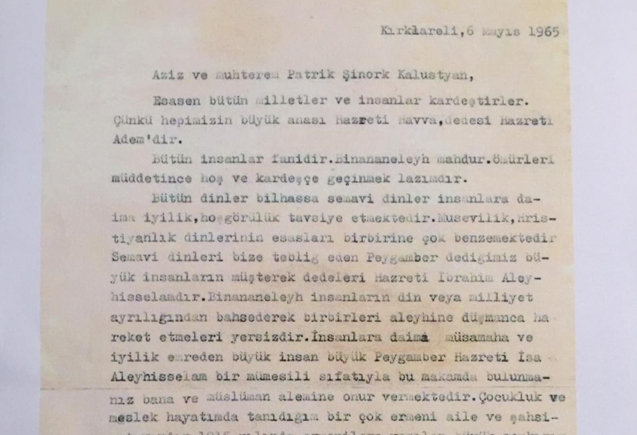 FETÖ üzvlərinin birinin evində Fəthullah Gülənin erməni patriarxına yazdığı məktubu tapılıb
