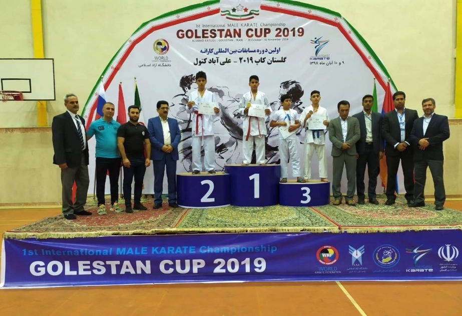Azerbaijani karate fighters bring home ten medals from Iran