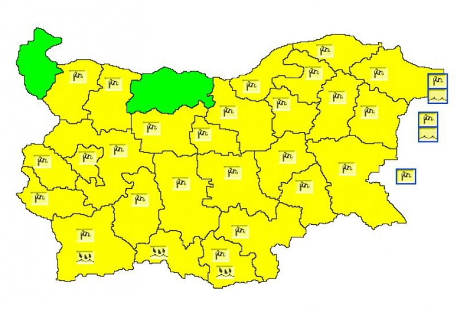 Güclü külək səbəbindən Bolqarıstanın 26 bölgəsində “sarı” təhlükə səviyyəsi elan olunub