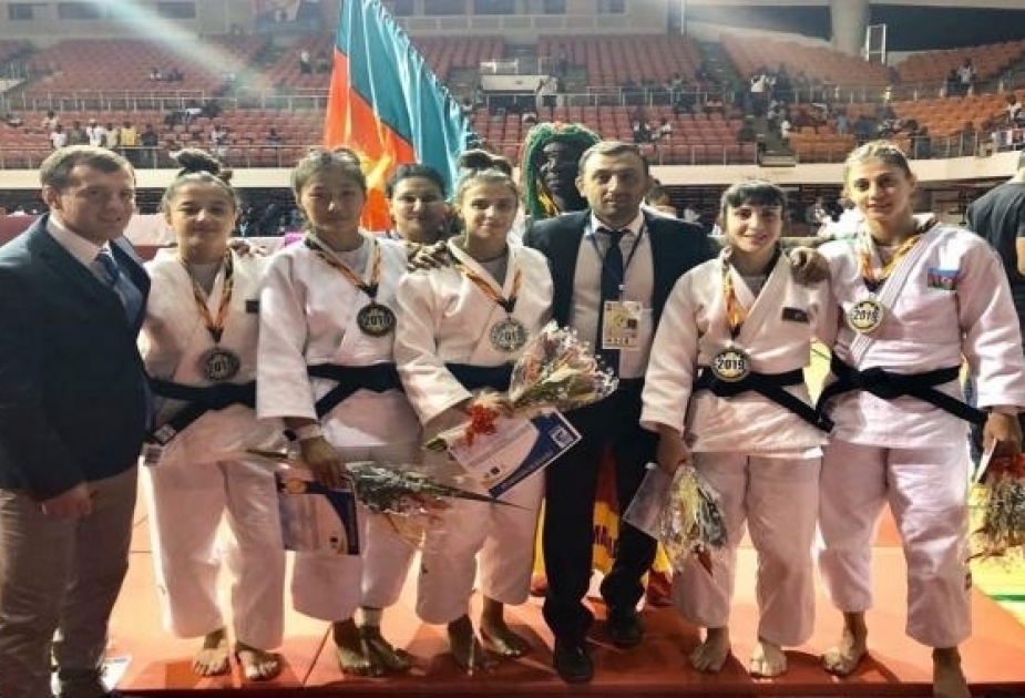 Azerbaijani female judokas bring home five medals from Cameroon