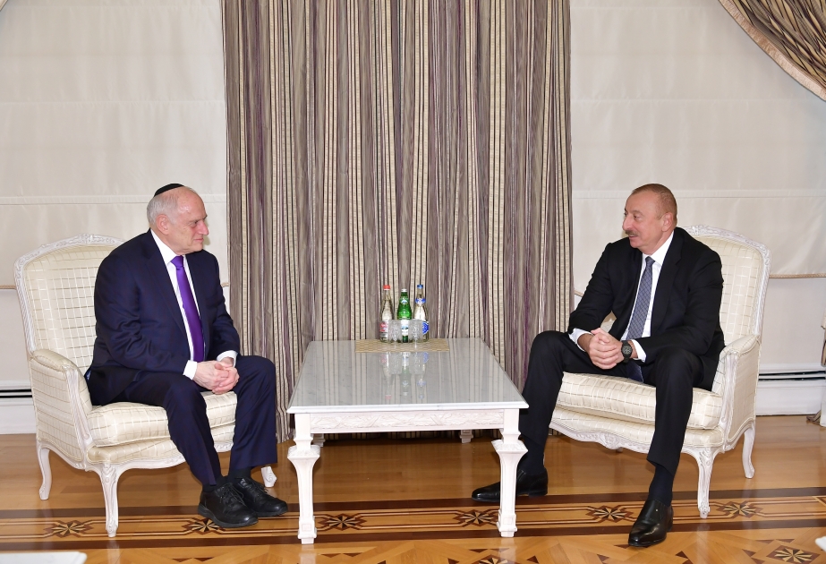 Prezident İlham Əliyev Əsas Amerika Yəhudi Təşkilatlarının Prezidentləri Konfransının icraçı sədr müavinini qəbul edib YENİLƏNİB VİDEO