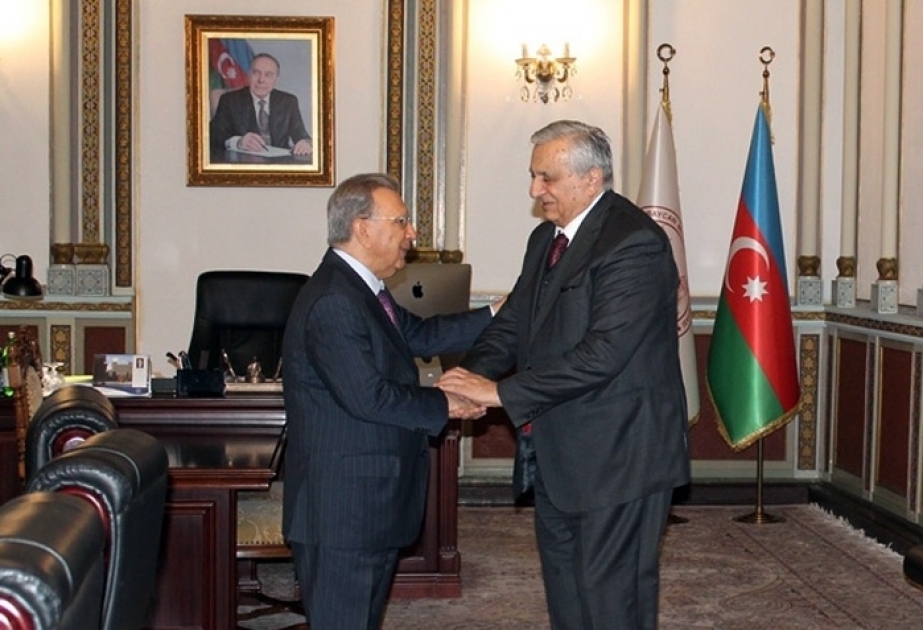 رئيس أكاديمية العلوم الوطنية الأذربيجانية يستقبل نائب رئيس أكاديمية العلوم الوطنية الجورجية