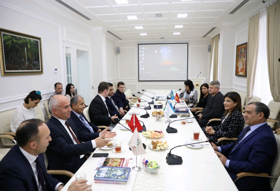 Participants of Jalil Mammadguluzade’s 150th birth anniversary visit International Turkic Culture and Heritage Foundation