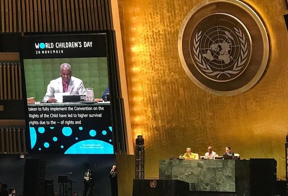 Niños azerbaiyanos asistieron a la sesión de ONU dedicada al 30º aniversario de la Convención sobre los Derechos del Niño