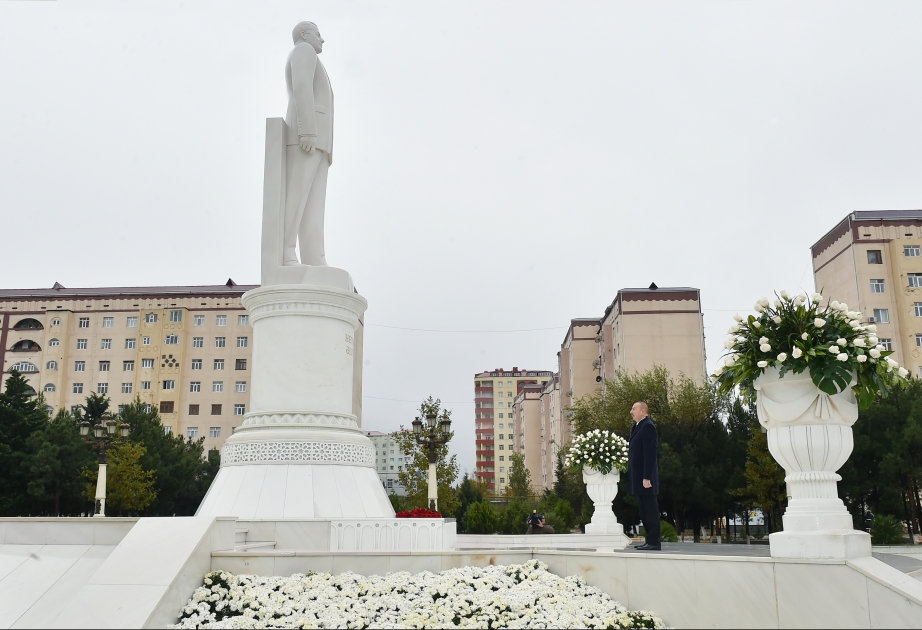 Déplacement du président Ilham Aliyev à Soumgaït VIDEO