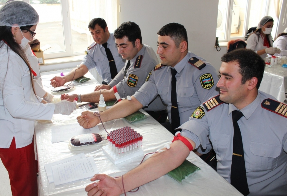 Astarada keçirilən qanvermə aksiyasında səhiyyə və polis işçiləri fəallıq nümayiş etdiriblər