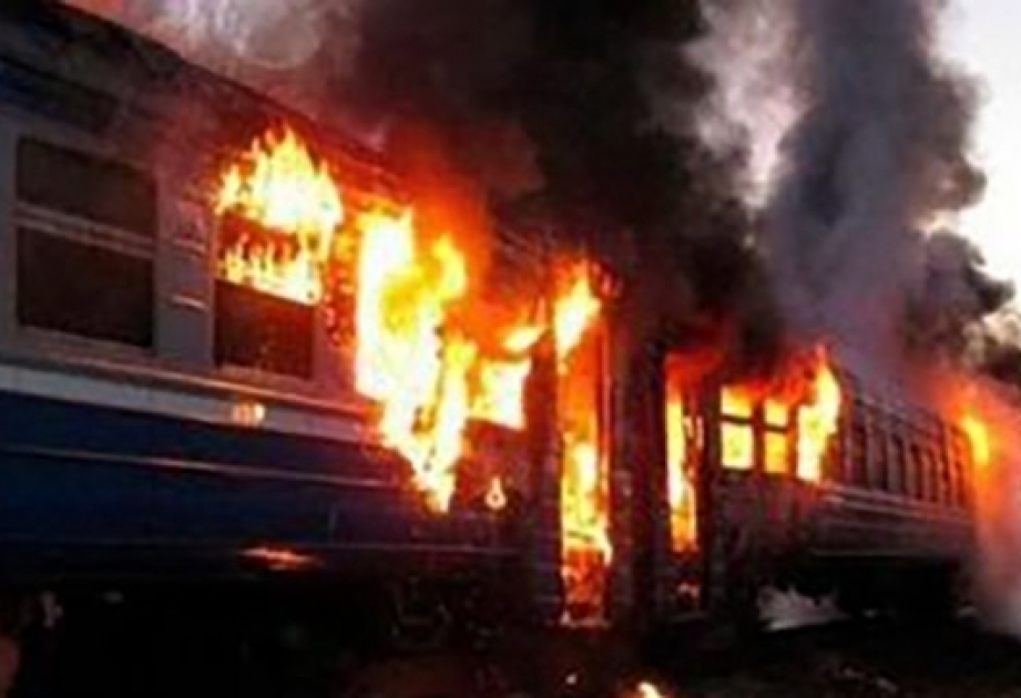 Passenger train catches fire in Southern Romania