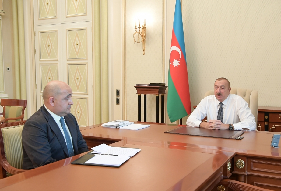 President Ilham Aliyev received Israfil Mammadov in connection with his appointment to new post VIDEO