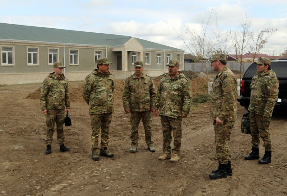 Azerbaijan’s Defense Minister views construction works in military units along frontline zone