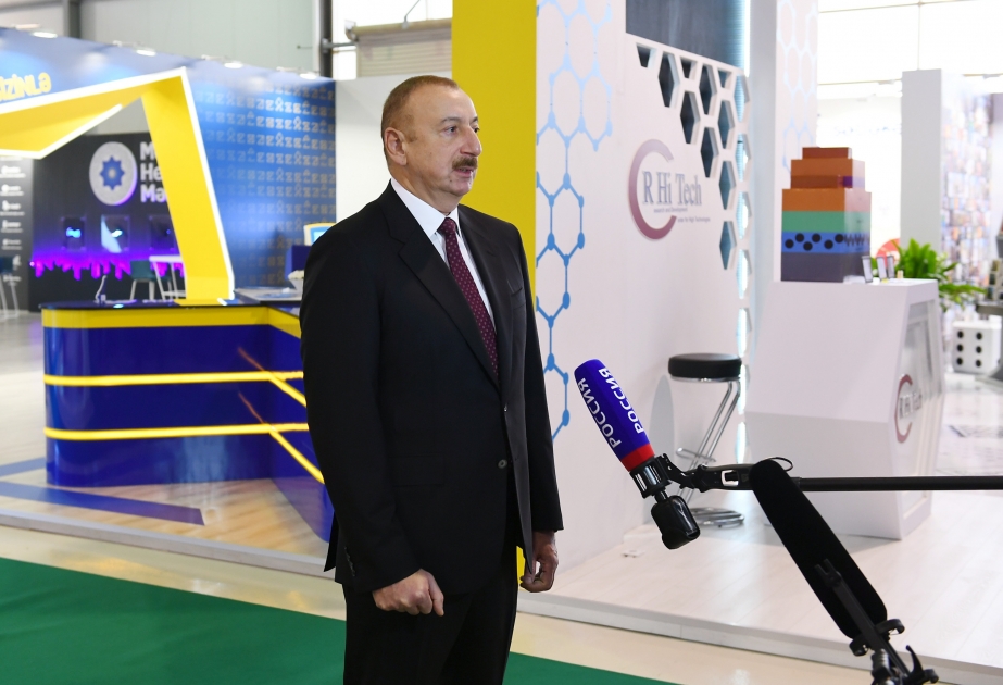 “Rossiya-24” telekanalı “Bakutel-2019” sərgisi ilə bağlı reportaj yayımlayıb  Reportajda Prezident İlham Əliyevin müsahibəsi də yer alıb VİDEO