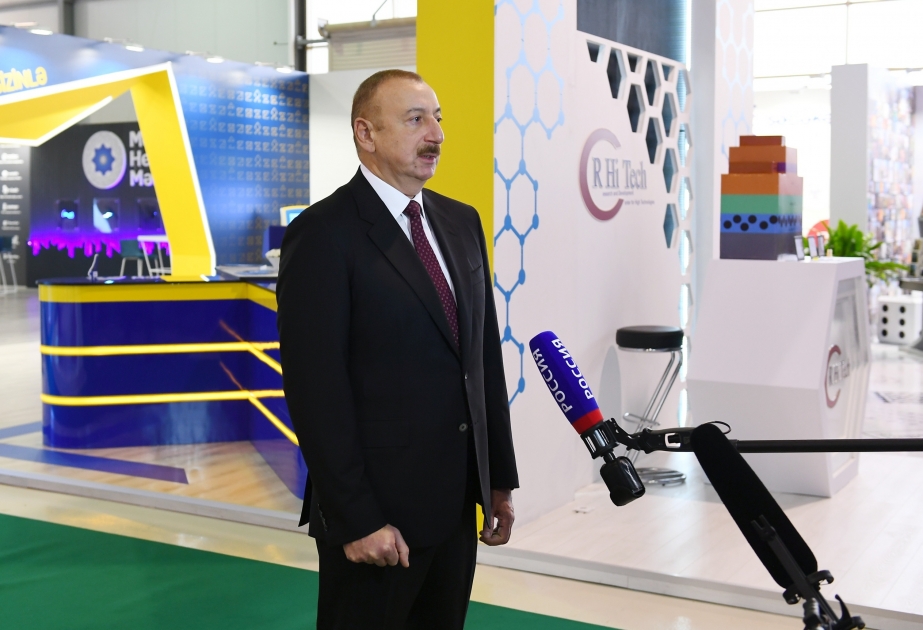 Телеканал «Россия-24» показал репортаж о выставке «Bakutel»  В репортаж вошло и интервью Президента Ильхама Алиева ВИДЕО