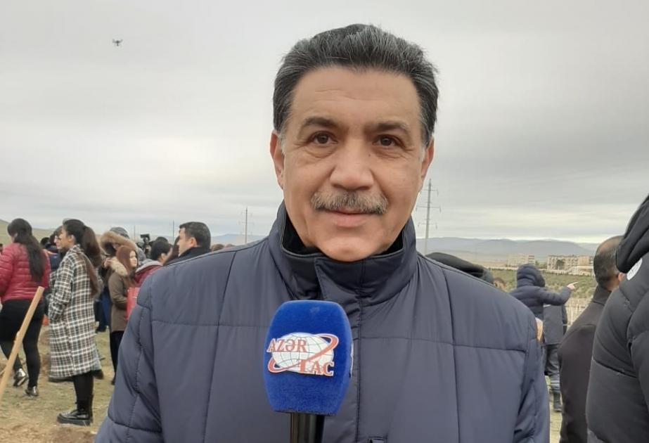 Aydın Hüseynov: Bu ağacəkmə aksiyası nəticəsində ölkəmiz yaşıllıqlar diyarına çevriləcək