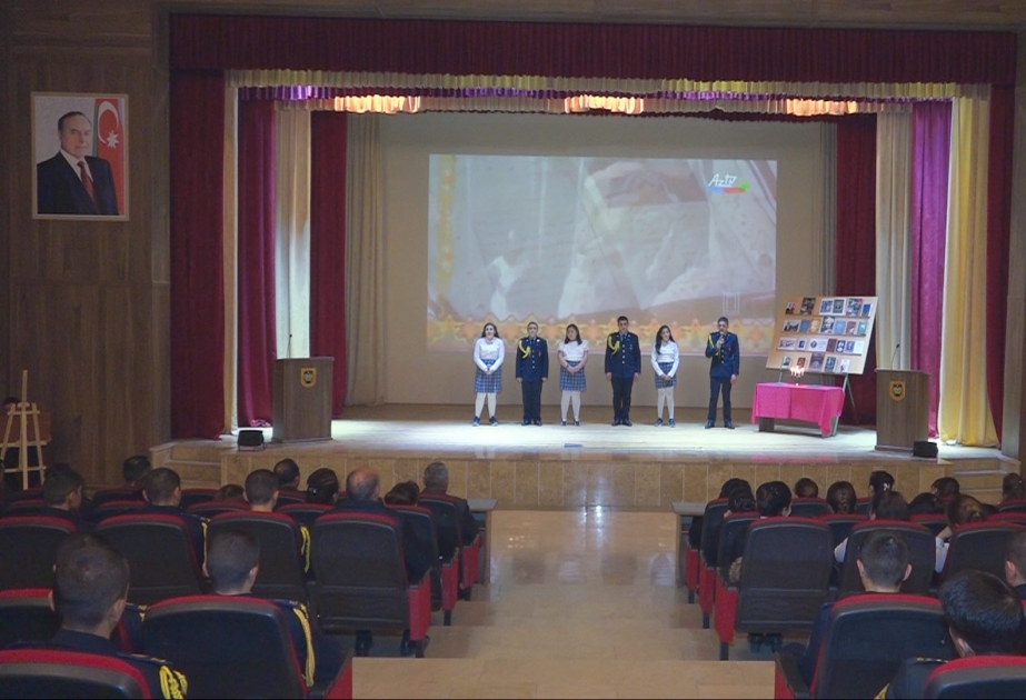 Heydər Əliyev adına Hərbi Liseyin təşkilatçılığı ilə Nəsiminin 650 illik yubileyinə həsr edilmiş tədbir keçirilib