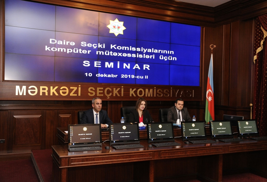 Bələdiyyə seçkiləri ilə əlaqədar dairə seçki komissiyalarının informasiya texnologiyaları üzrə mütəxəssisləri üçün seminarlara başlanılıb