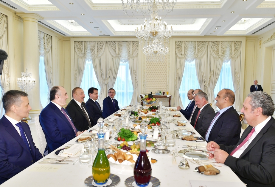 President Ilham Aliyev and King Abdullah II of Jordan had working dinner VIDEO
