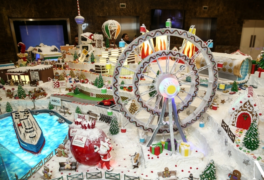 “Gingerbread City” exhibition opens at Port Baku Mall