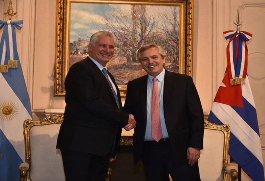 Presidente de Argentina recibió a Miguel Díaz-Canel