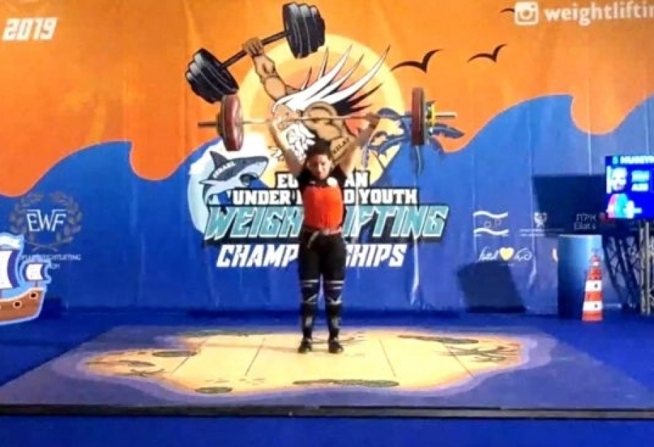 Azerbaijani female weightlifter takes two medals at European championships