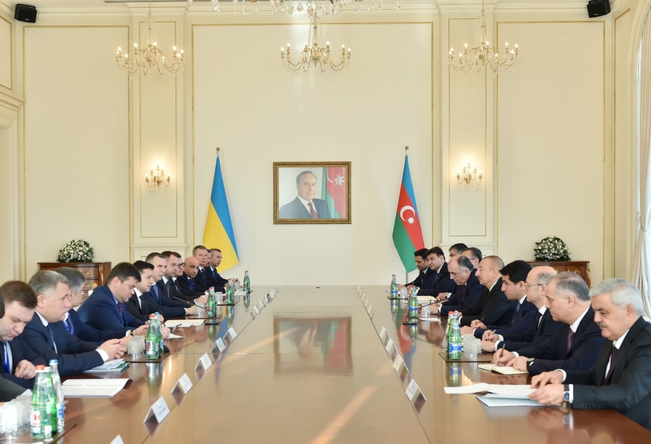 Azerbaijani, Ukrainian presidents held expanded meeting VIDEO